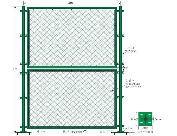 籃球場運動場圍網(wǎng)施工流程及注意事項